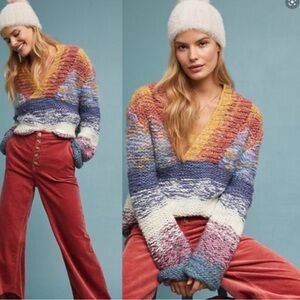 Anthropologie Sleeping on Snow Alpine Sweater S